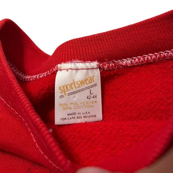 Red Native Sunset Graphic 80s Vintage Crewneck - Picture 3 of 3